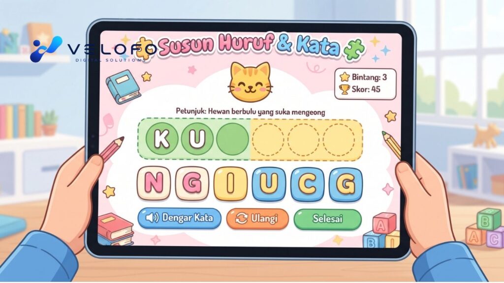 tebak kata dan menyusun huruf